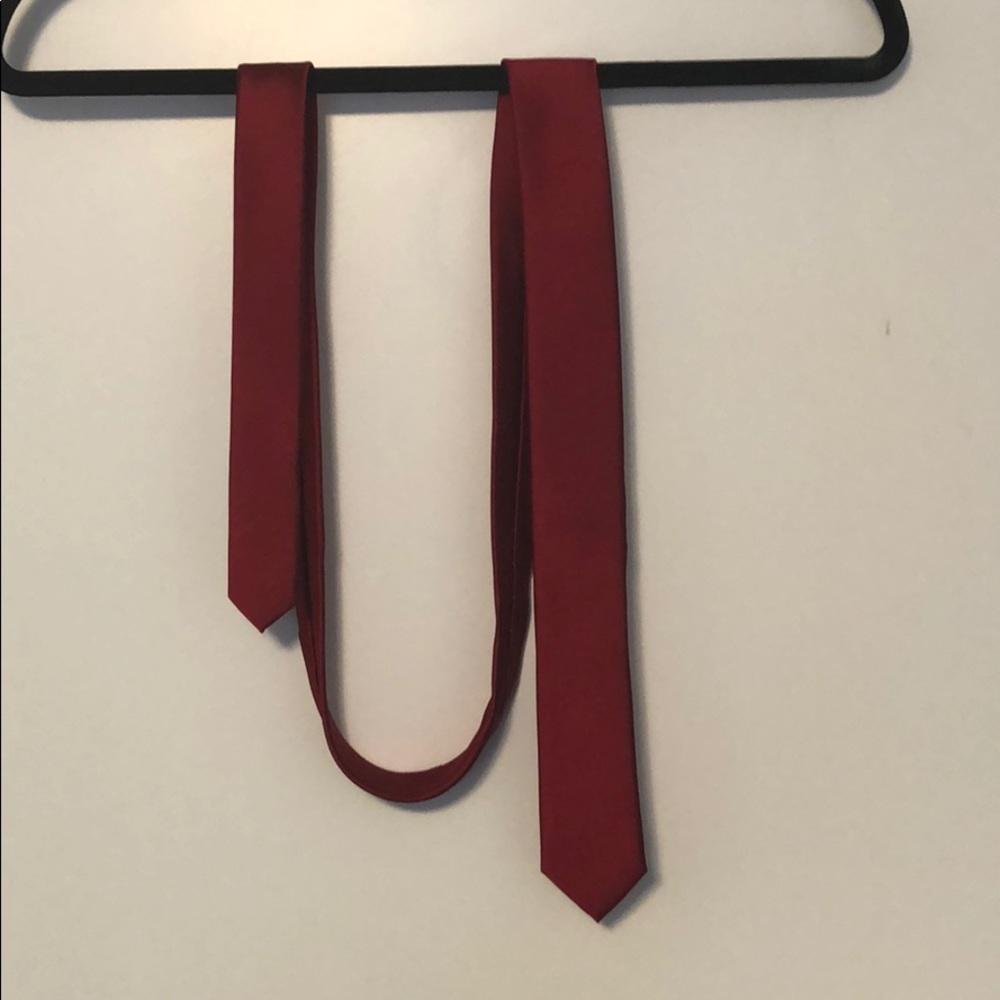 Express Silk Red Slim Tie